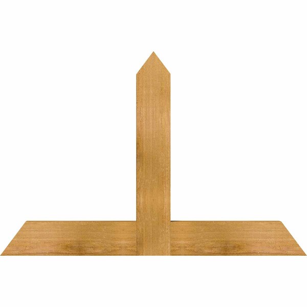 Ekena Millwork Portland Rough Sawn Timber Gable Bracket, Western Red Cedar, 36"W x 24"H x 2"D x 4"F, 16/12 Pitch GBW036X24X0204POR00RWR - main